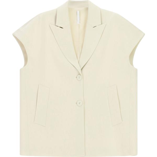 Gilet da donna in bianco avorio geometrica Imperial