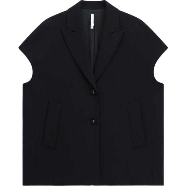 Gilet da donna in nero pece geometrica Imperial
