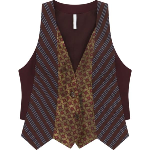 gilet Imperial marrone geometrica