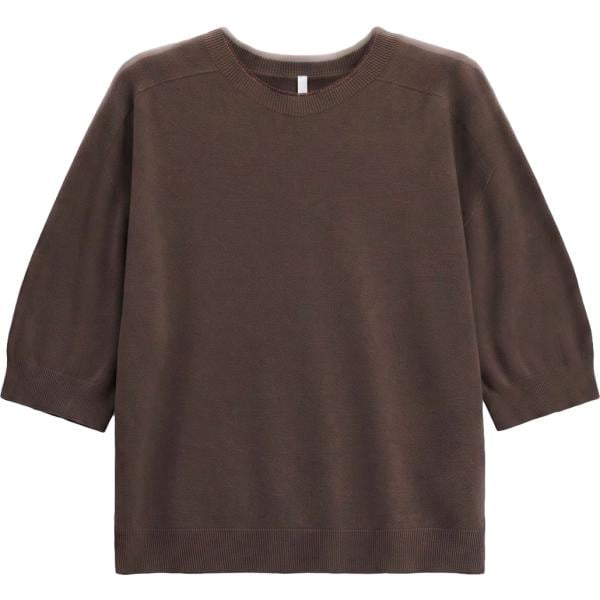 Maglione da donna in marrone scuro girocollo Imperial
