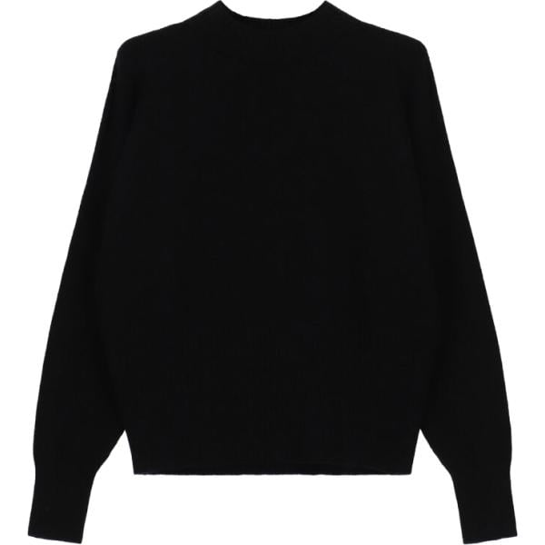 Maglione da donna in nero pece girocollo a maniche lunghe Imperial