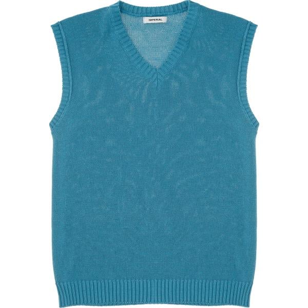 gilet Imperial blu tinta unita