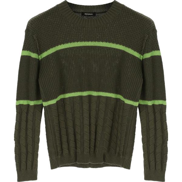 pullovers Imperial verde a righe