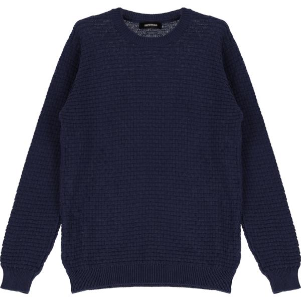 pullovers Imperial blu tinta unita