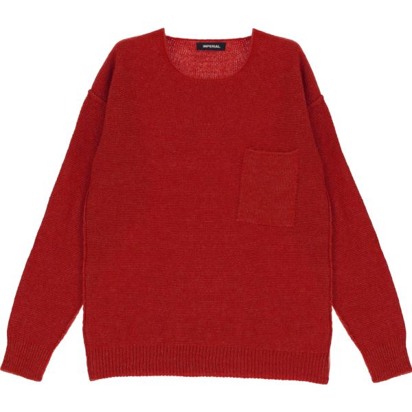 pullovers Imperial rosso tinta unita