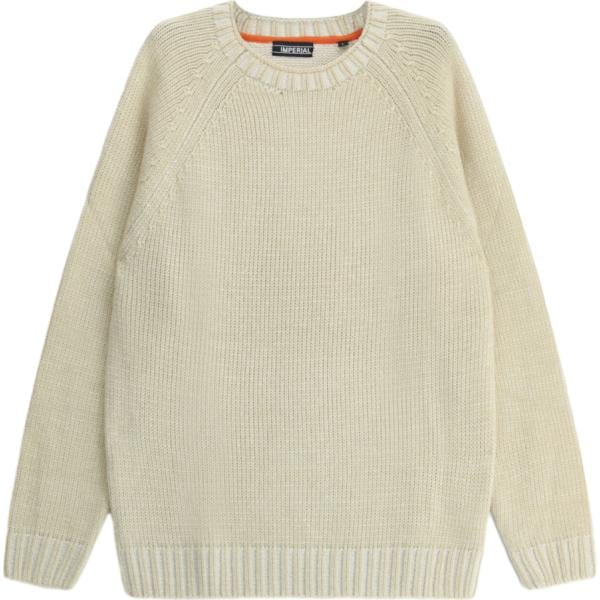 Maglione da uomo in grigio chiaro lavorato a maglia girocollo a maniche lunghe Imperial