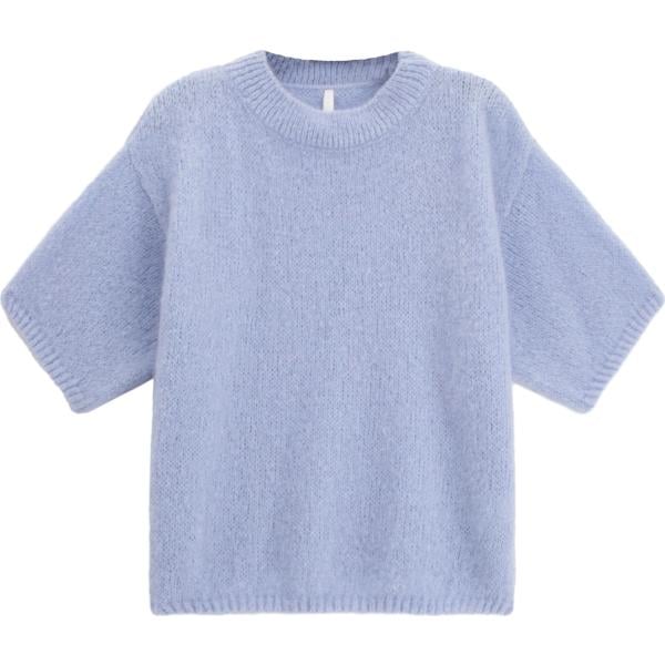 maglione da donna in viola chiaro con scollo a maniche corte Imperial