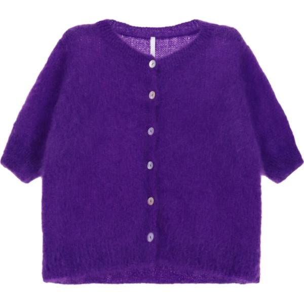 Cardigan da donna in viola scuro con scollo Imperial Imperial