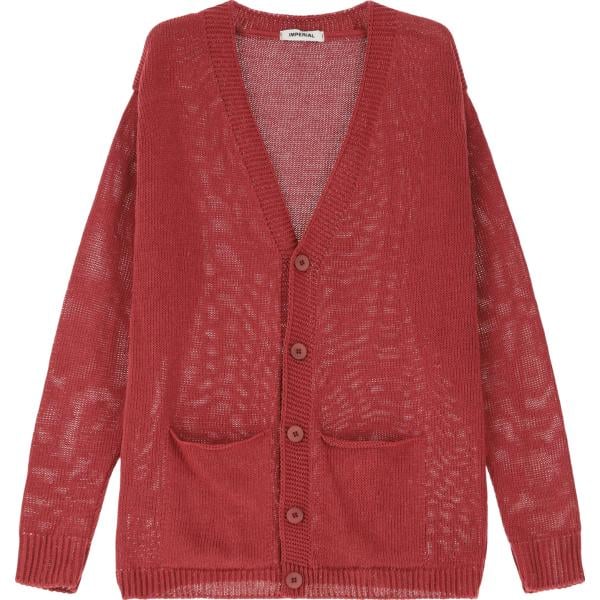cardigans Imperial rosso tinta unita