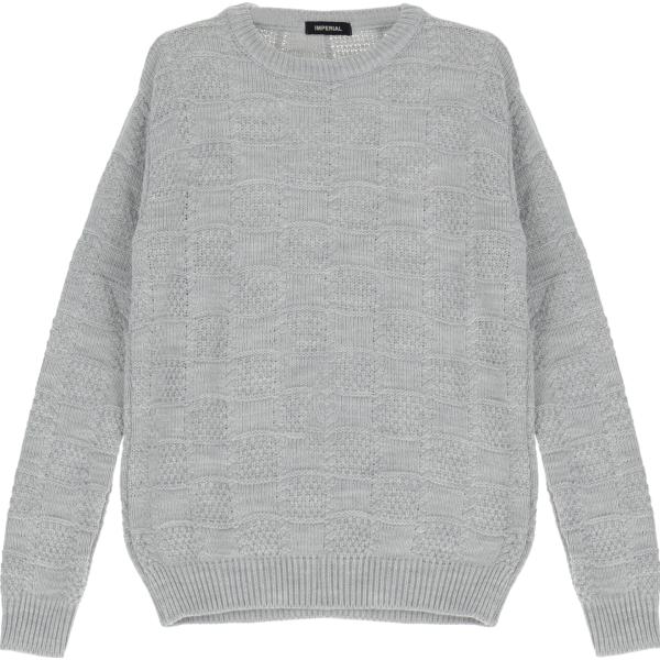 pullovers Imperial grigio tinta unita