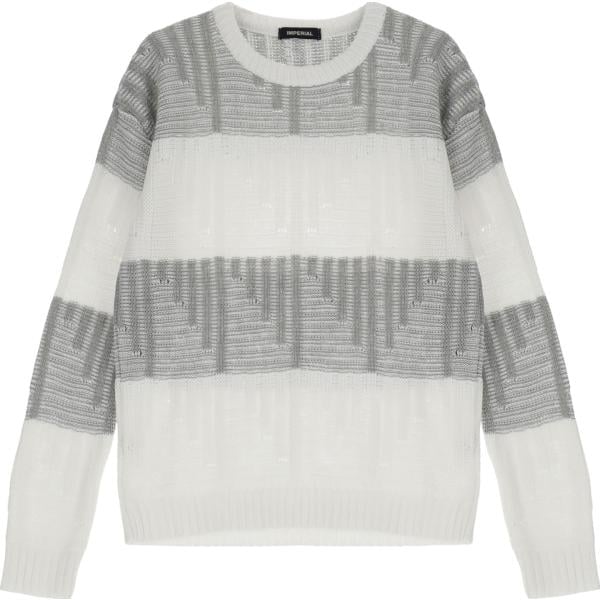 pullovers Imperial bianco a righe