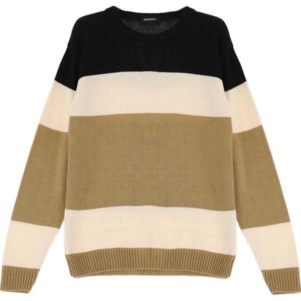 pullovers Imperial marrone a righe
