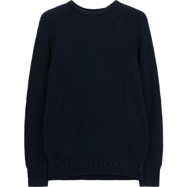 Maglione da uomo in blu scuro lavorato a maglia girocollo a maniche lunghe Imperial