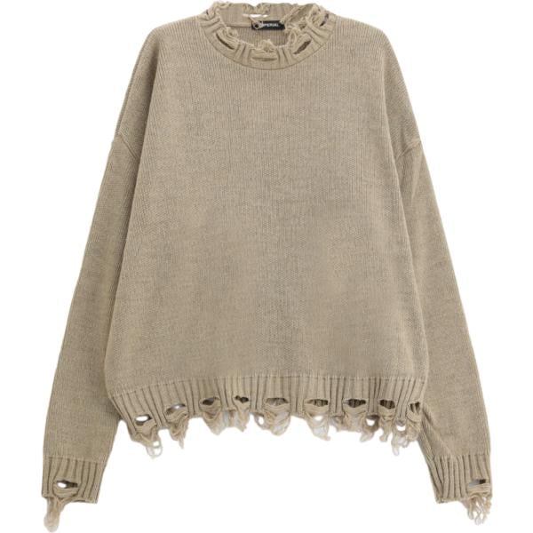 Maglione da uomo in beige sabbia girocollo Imperial