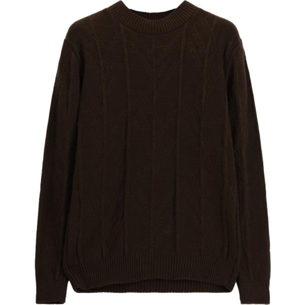 Maglione da uomo in marrone scuro geometrica girocollo Imperial Imperial