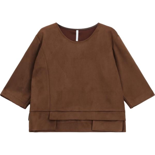Top da donna forma asimmetrica in marrone scuro Imperial