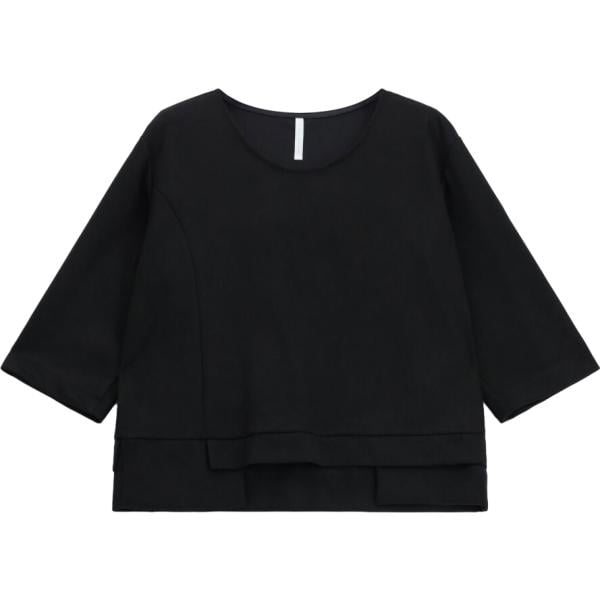 Top da donna forma asimmetrica in nero pece Imperial
