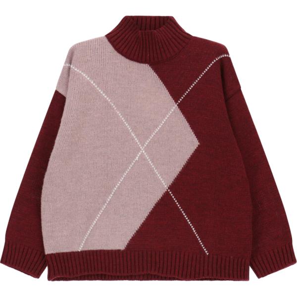 maglieria Imperial marrone geometrica