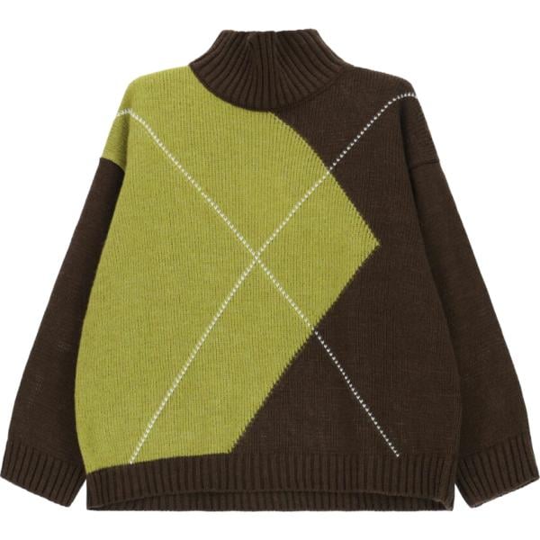 maglieria Imperial marrone geometrica