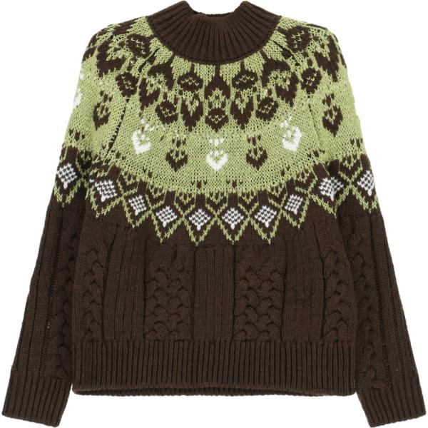 maglieria Imperial marrone geometrica