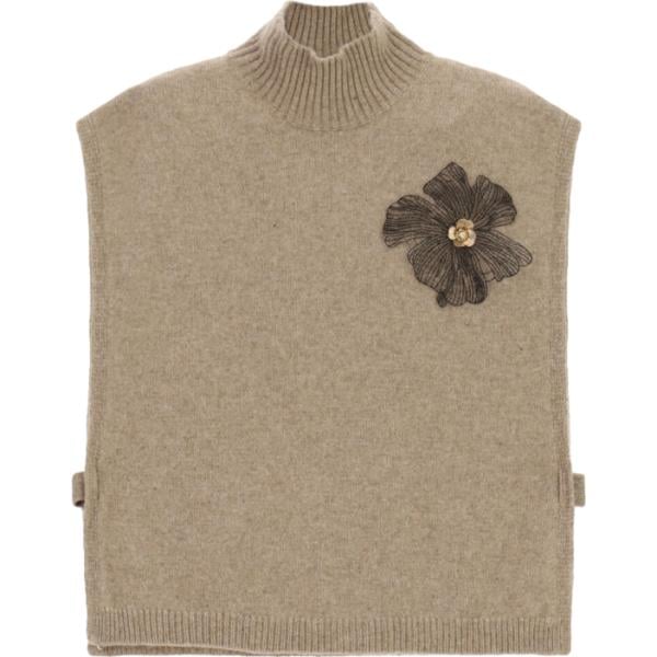 maglieria Imperial marrone a fiori