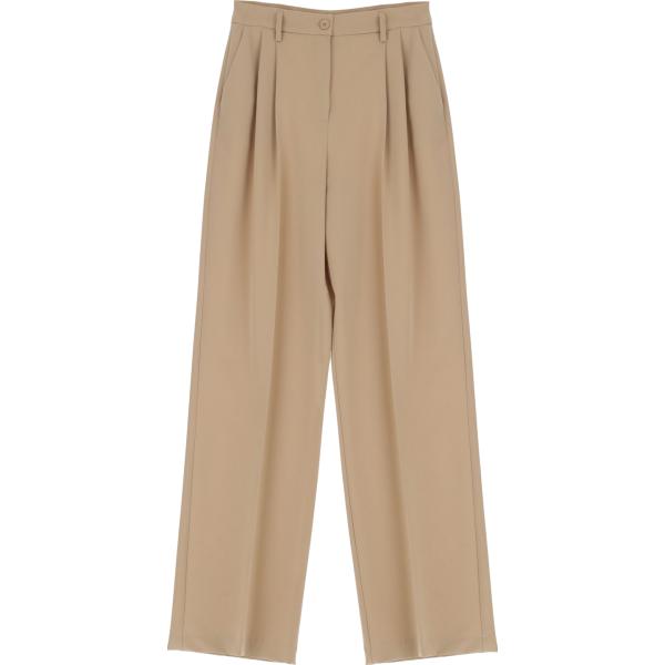 pantaloni a palazzo Imperial marrone tinta unita