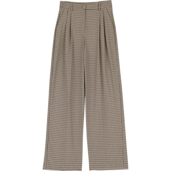 pantaloni a palazzo Imperial marrone principe di galles