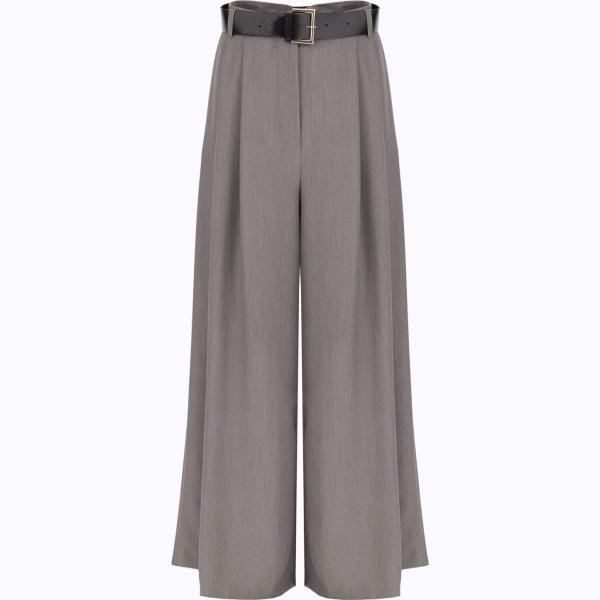 pantaloni a palazzo Imperial marrone tinta unita