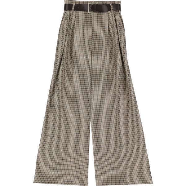 pantaloni a palazzo Imperial verde principe di galles