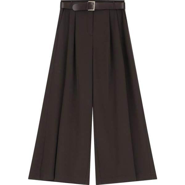 pantaloni a palazzo Imperial marrone tinta unita