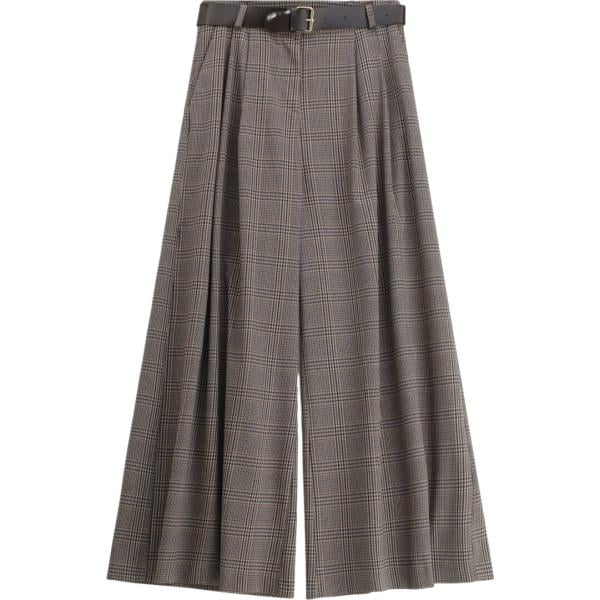 pantaloni a palazzo Imperial marrone principe di galles