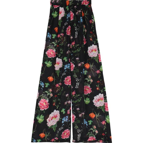pantaloni a palazzo Imperial nero a fiori