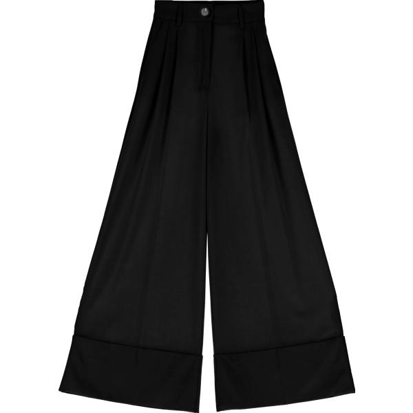 pantaloni a palazzo Imperial nero tinta unita