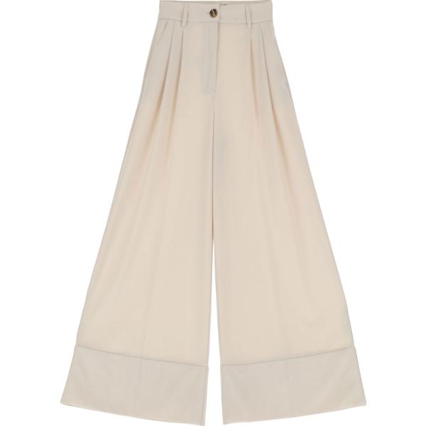 pantaloni a palazzo Imperial bianco tinta unita