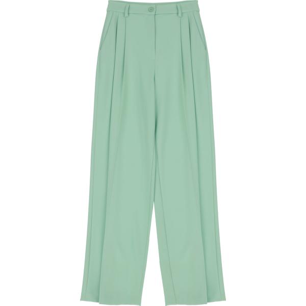 pantaloni Imperial verde tinta unita