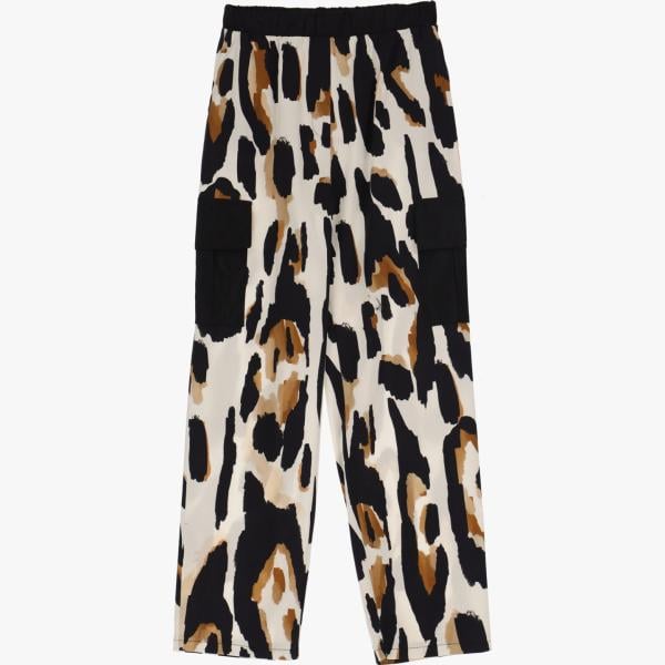 pantaloni a palazzo Imperial multicolore animalier