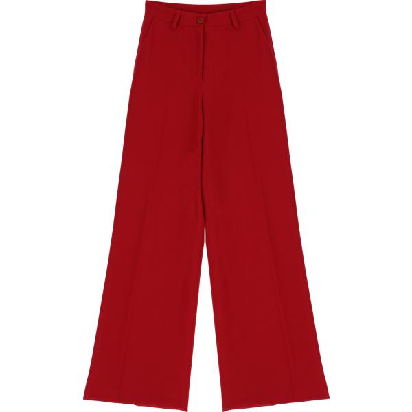 pantaloni a palazzo Imperial rosso tinta unita