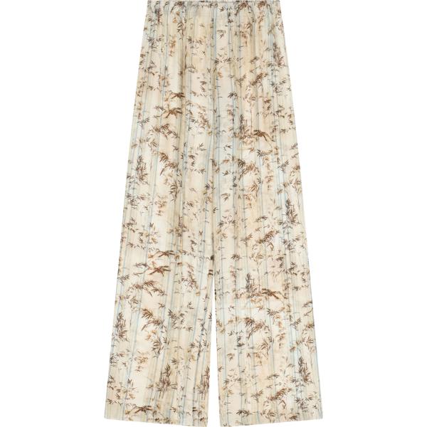 pantaloni a palazzo Imperial bianco con stampe