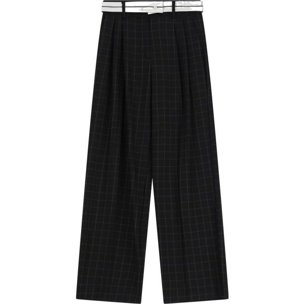 pantaloni Imperial nero a quadri