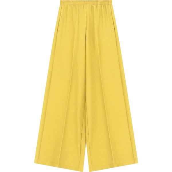 Pantaloni a palazzo da donna in giallo scuro a vita alta Imperial