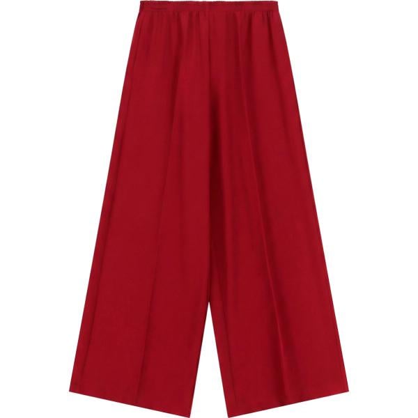 Pantaloni a palazzo da donna in bordeaux a vita alta Imperial