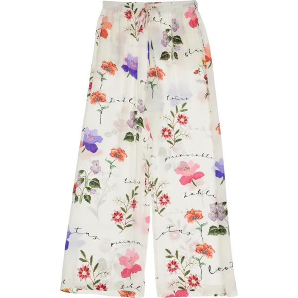 pantaloni Imperial bianco a fiori
