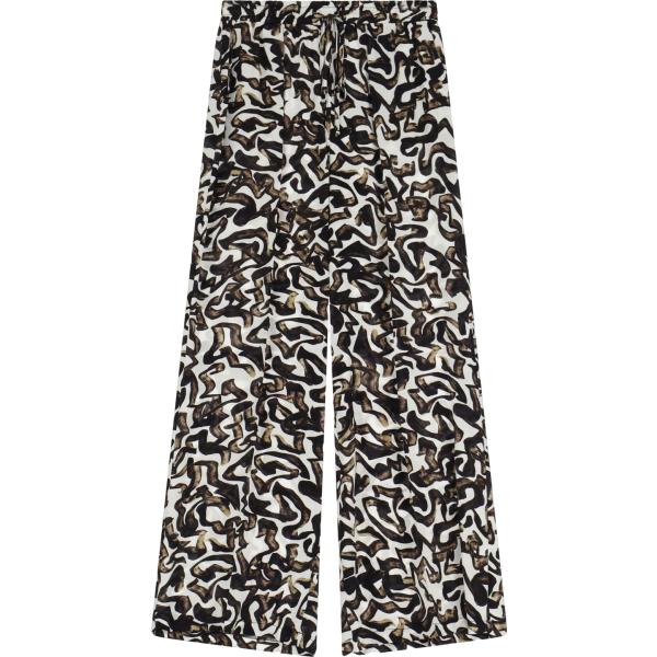 pantaloni a palazzo Imperial nero con stampe