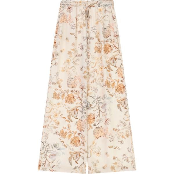 pantaloni a palazzo Imperial marrone con stampe