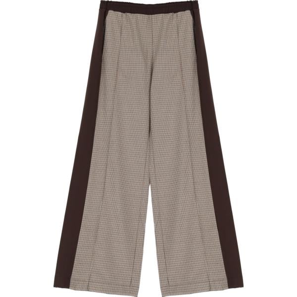 pantaloni a palazzo Imperial marrone a quadri
