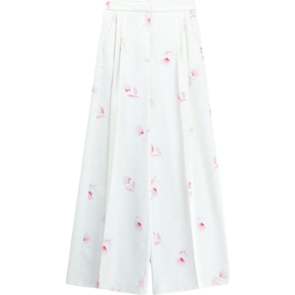 pantaloni a palazzo Imperial bianco a fiori