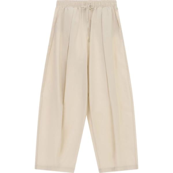 Pantaloni a palazzo da donna in bianco avorio cropped con coulisse Imperial