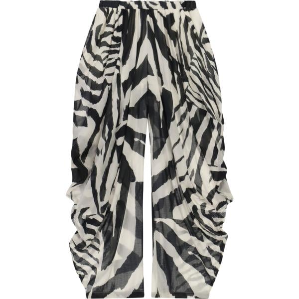 pantaloni Imperial bianco con stampe