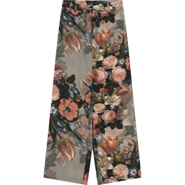 pantaloni a palazzo Imperial marrone con stampe