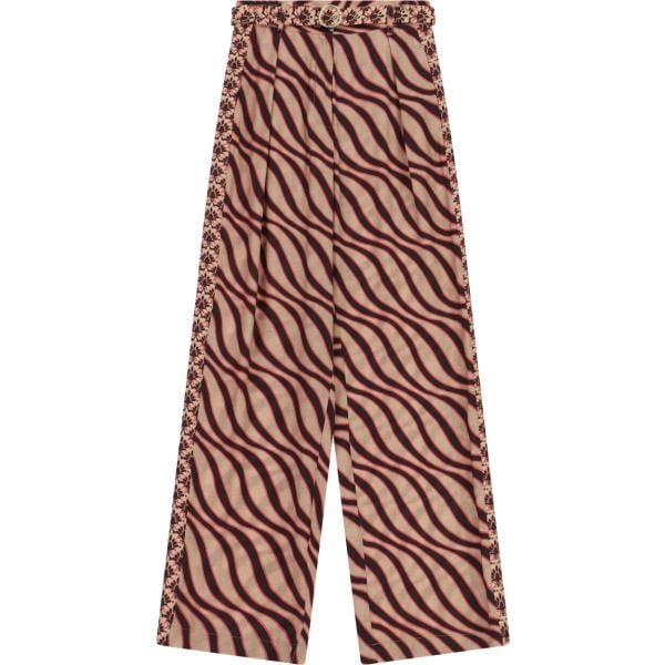 Pantaloni a palazzo da donna con stampe a vita alta Imperial